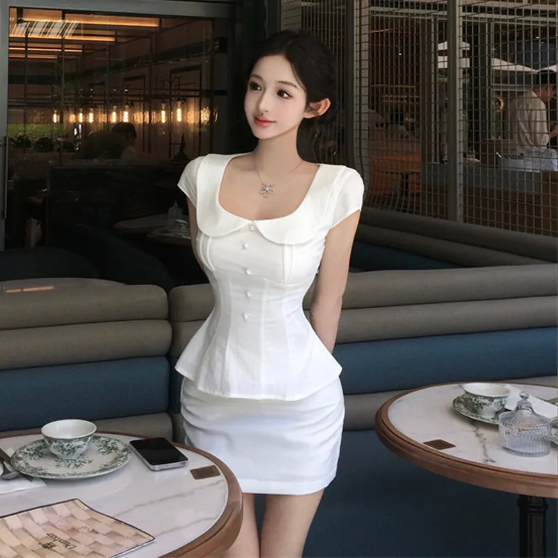 Dippanis Two Piece Skirt Sets Women's-3