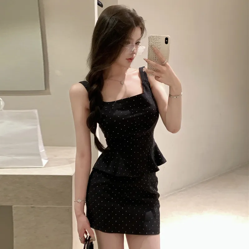 Dippanis Two Piece Skirt Sets Women's-6