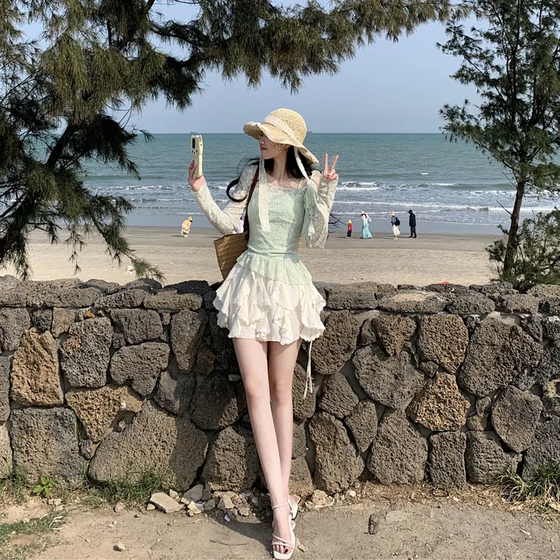 Dippanis Two Piece Skirt Sets Women's-3