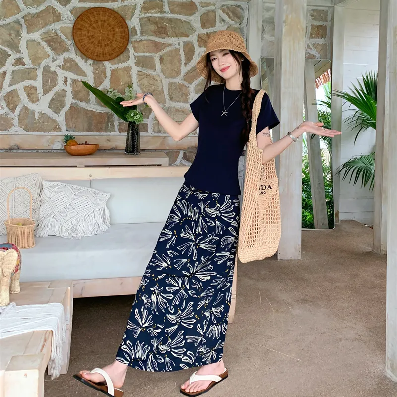 Dippanis Two Piece Skirt Sets Women's-3