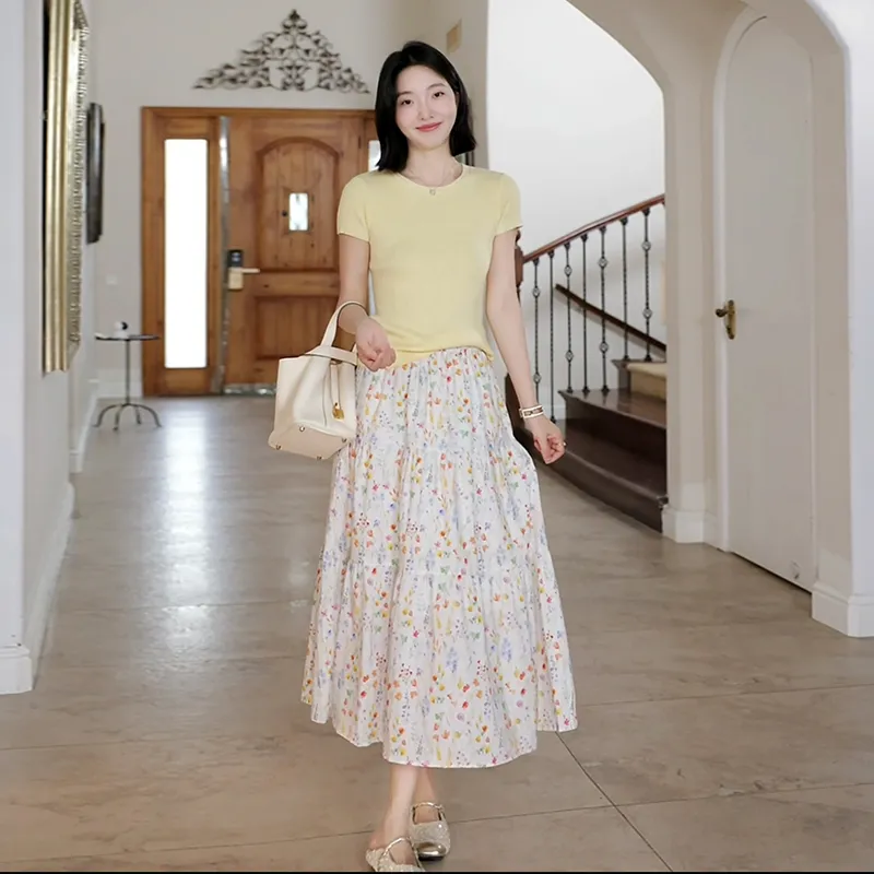 Dippanis Two Piece Skirt Sets Women's-3