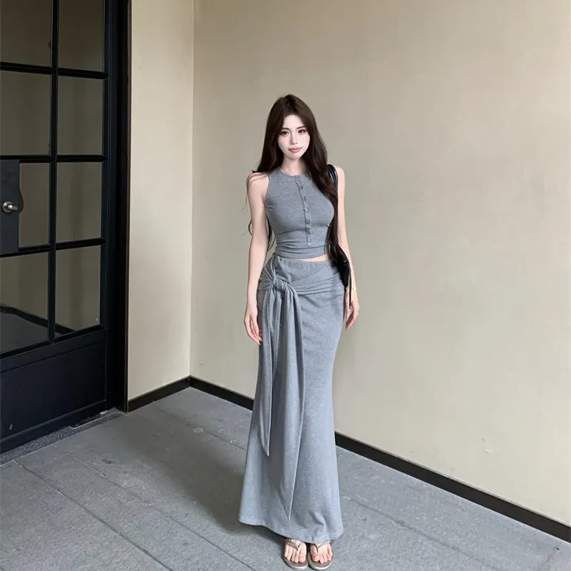 Dippanis Two Piece Skirt Sets Women's-5
