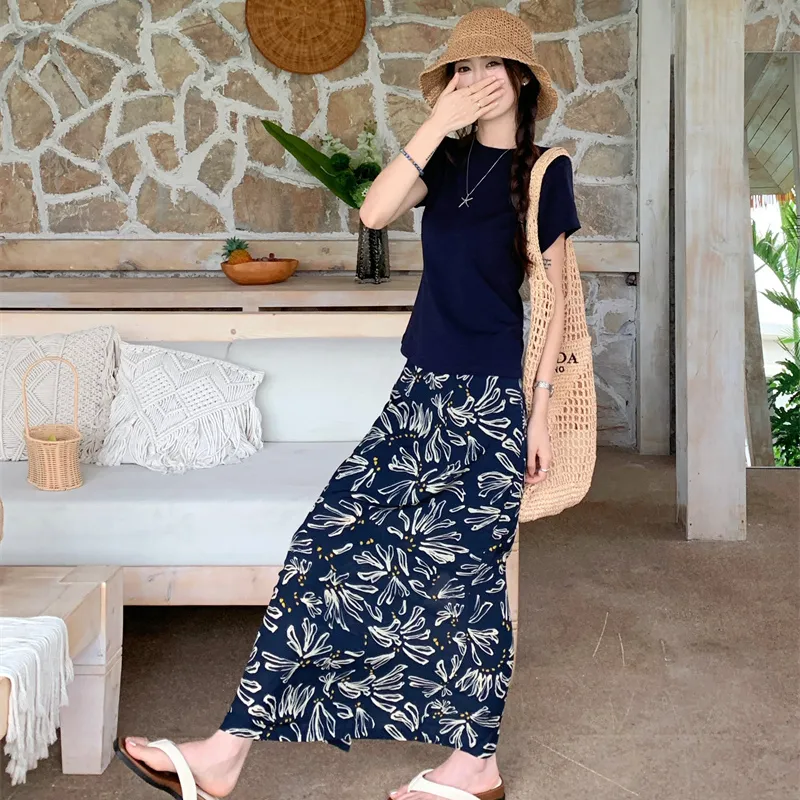 Dippanis Two Piece Skirt Sets Women's-2