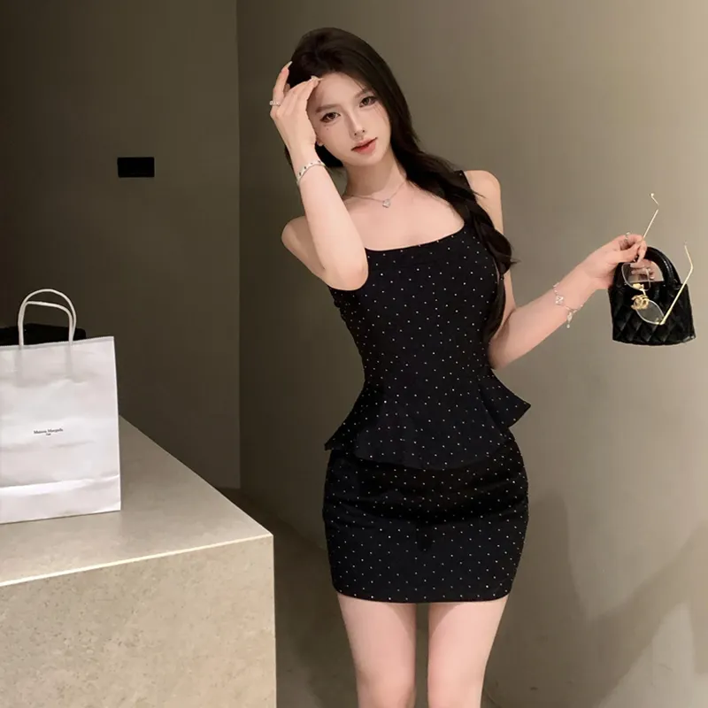 Dippanis Two Piece Skirt Sets Women's-5