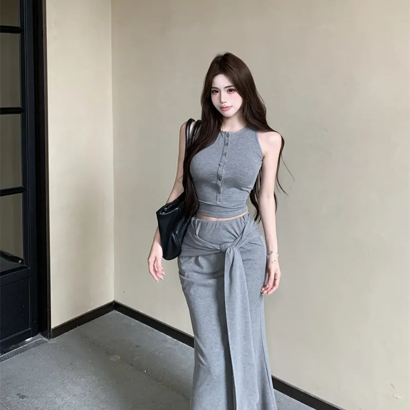 Dippanis Two Piece Skirt Sets Women's-2