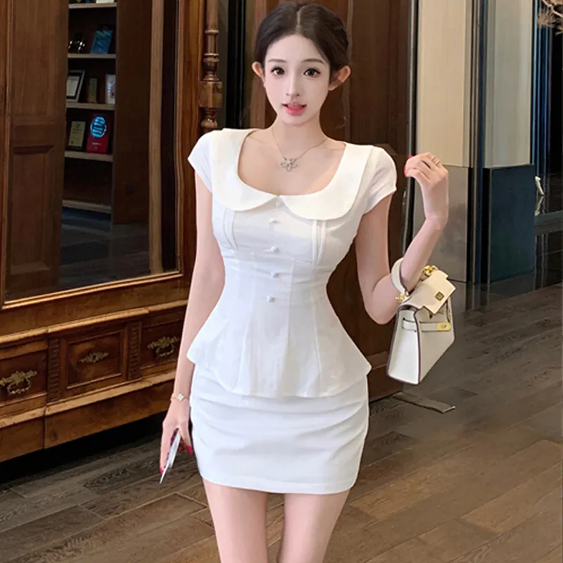 Dippanis Two Piece Skirt Sets Women's-4