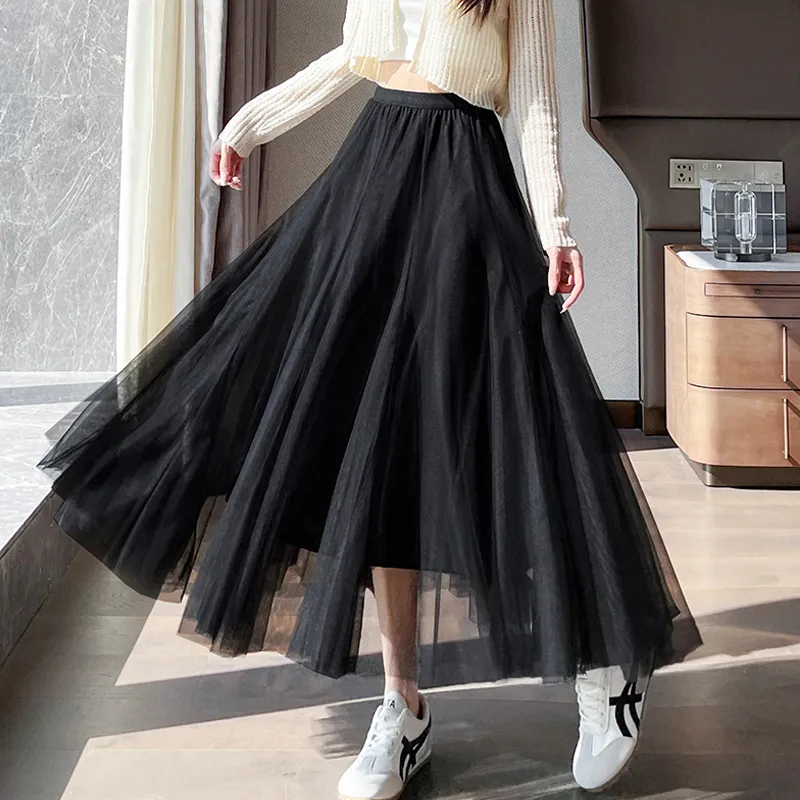 Dippanis Casual Long Skirt Women's-12