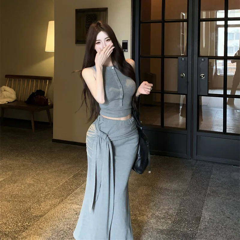 Dippanis Two Piece Skirt Sets Women's-1