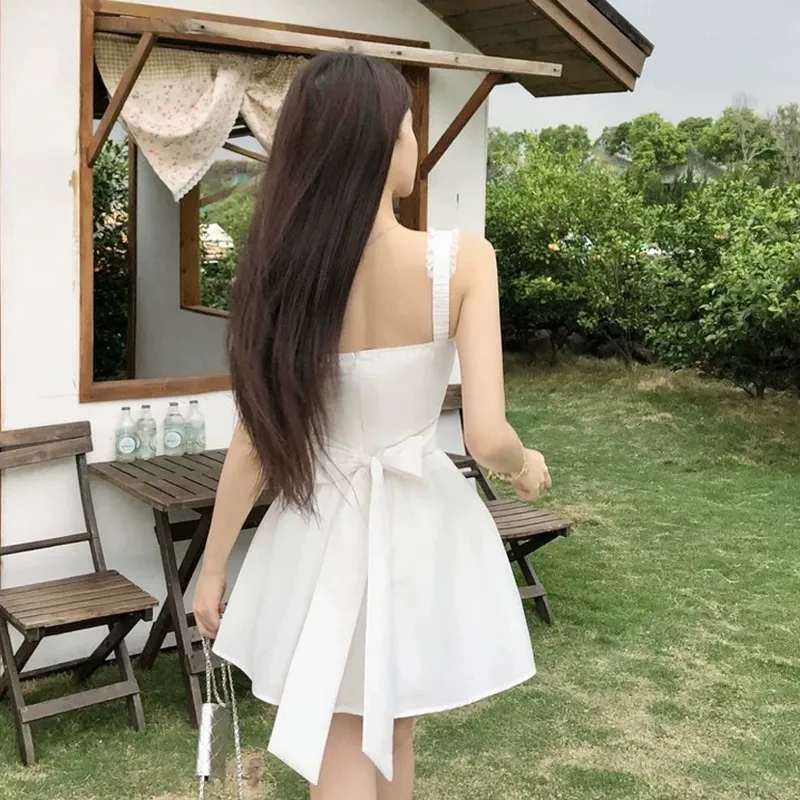 Dippanis Slip Dresses Women's White Dress Shopping Bag-5