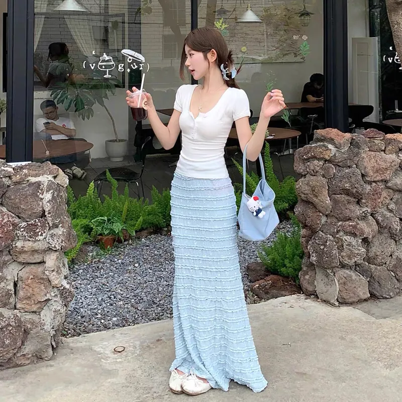 Dippanis Casual Long Skirt Women's-4