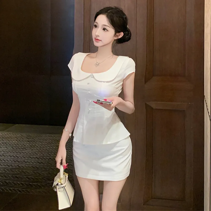 Dippanis Two Piece Skirt Sets Women's-6