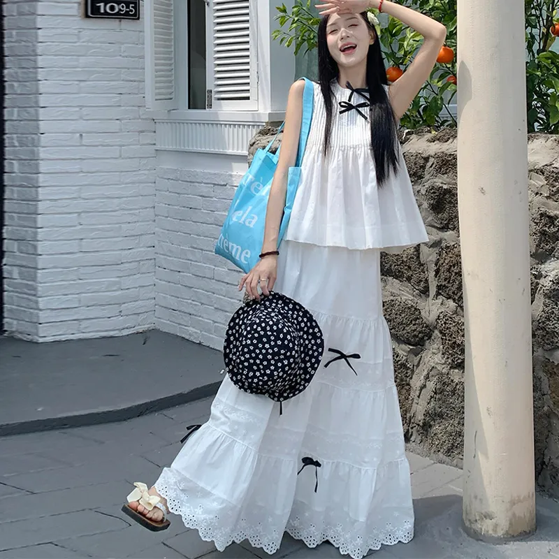 Dippanis Two Piece Skirt Sets Women's-4