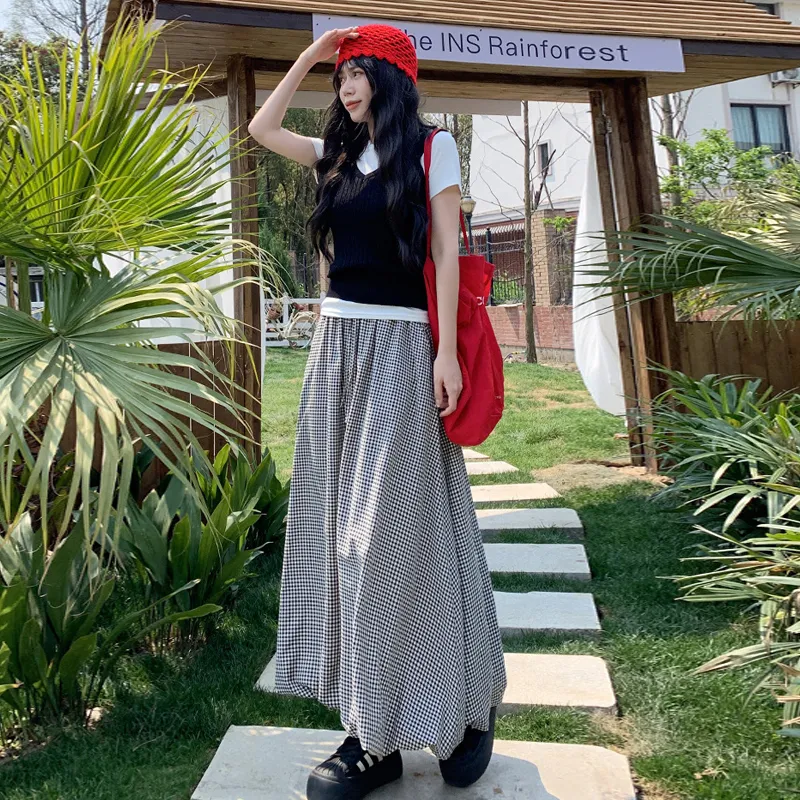 Dippanis Casual Long Skirt Women's-3