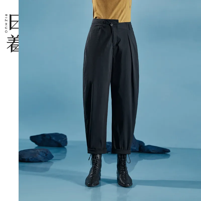 Rizhuo Casual Pants Women's Starry Black-1