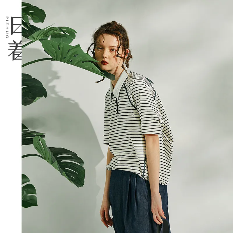 Rizhuo T Shirts Women's Shadow Ecru-1