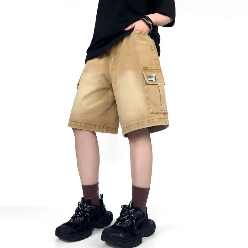 FAR BACK Denim Shorts Unisex-3