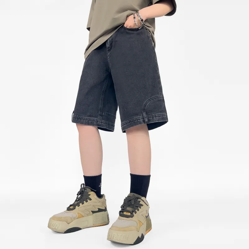 FAR BACK Denim Shorts Unisex-7