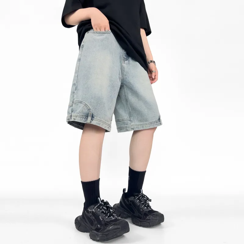 FAR BACK Denim Shorts Unisex-2