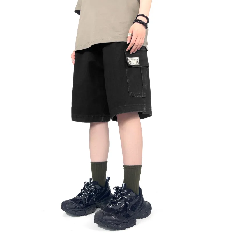 FAR BACK Denim Shorts Unisex-7