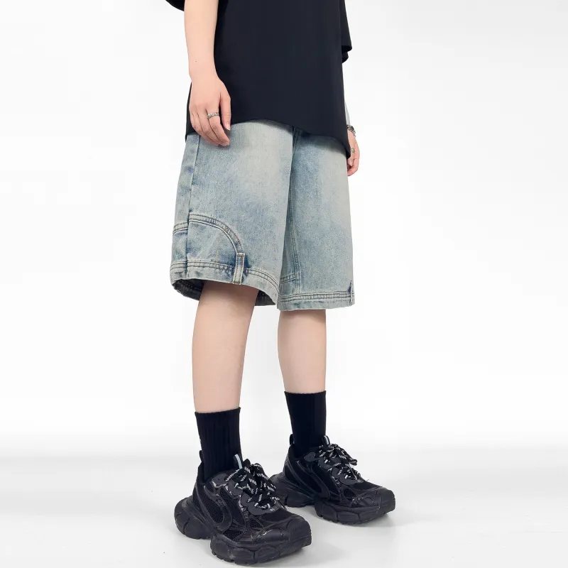 FAR BACK Denim Shorts Unisex-4