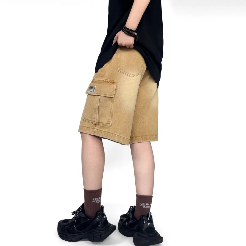 FAR BACK Denim Shorts Unisex-2