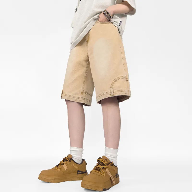 FAR BACK Denim Shorts Unisex-12