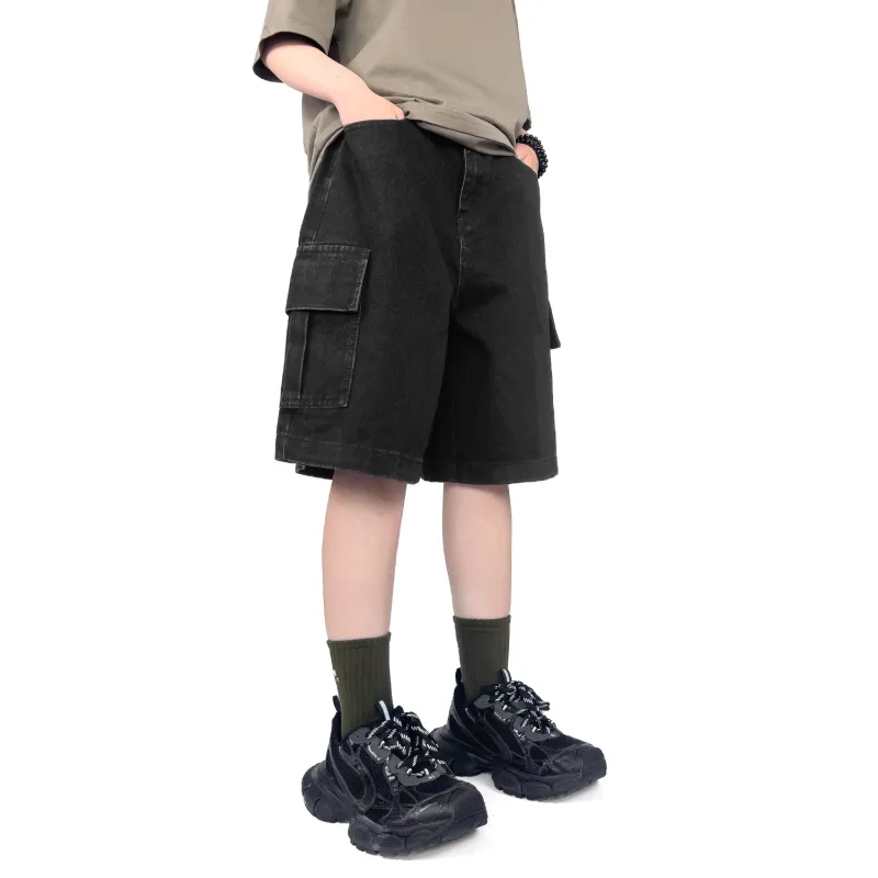 FAR BACK Denim Shorts Unisex-9