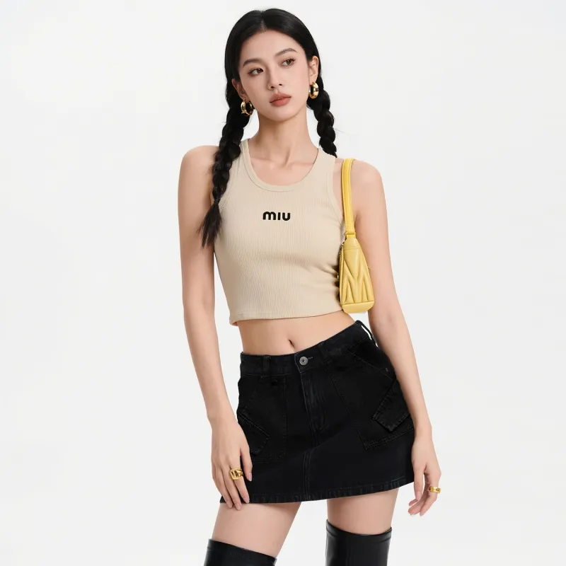 FAR BACK Denim Short Skirts Women's-4