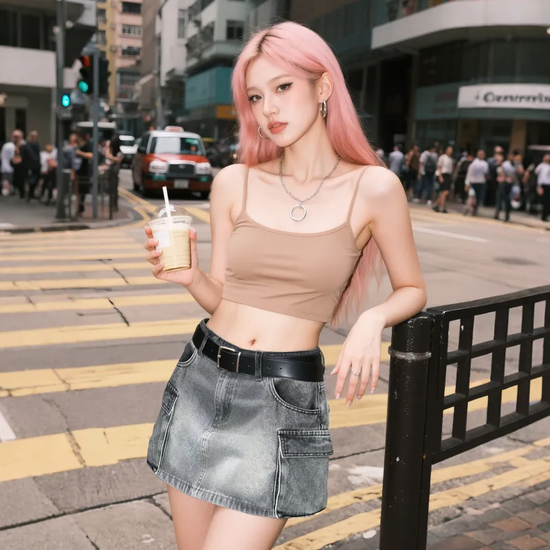 FAR BACK Denim Short Skirts Women's-8