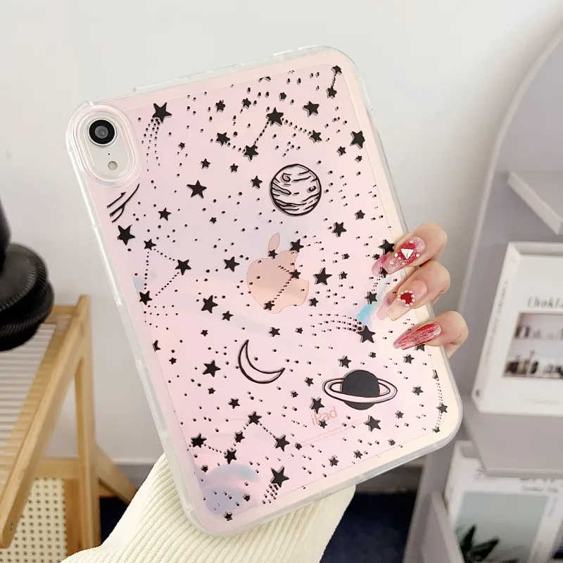MAYGI TPU Laser Painted Cartoon Compatibility With Apple IPad Mini 6/mini 7 Tablet Protective Cases-10