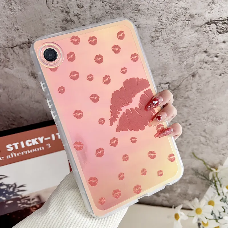MAYGI TPU Chubby Girl Laser Painted Cartoon Compatibility Samsung Galaxy Tab A9 Flat Protective Case-11