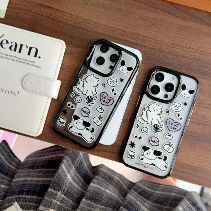 MAYGI TPU Material Cartoon Compatible With Apple IPhone 16/Pro/Pro Max/15/14/13-1