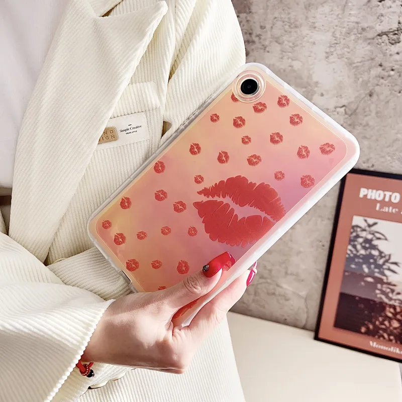MAYGI TPU Chubby Girl Laser Painted Cartoon Compatibility Samsung Galaxy Tab A9 Flat Protective Case-14
