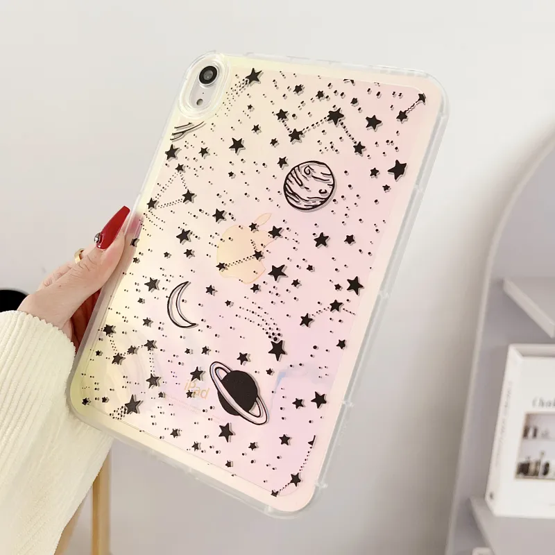 MAYGI TPU Laser Painted Cartoon Compatibility With Apple IPad Mini 6/mini 7 Tablet Protective Cases-4