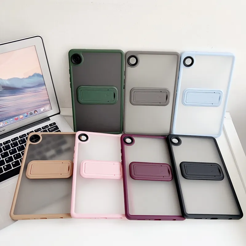 MAYGI TPU Skin Like Minimalist Style Stand Compatibility With Samsung Galaxy Tab A9 Tablet Protective Cases-2