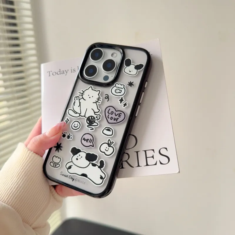 MAYGI TPU Material Cartoon Compatible With Apple IPhone 16/Pro/Pro Max/15/14/13-5