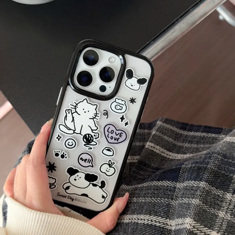 MAYGI TPU Material Cartoon Compatible With Apple IPhone 16/Pro/Pro Max/15/14/13-3