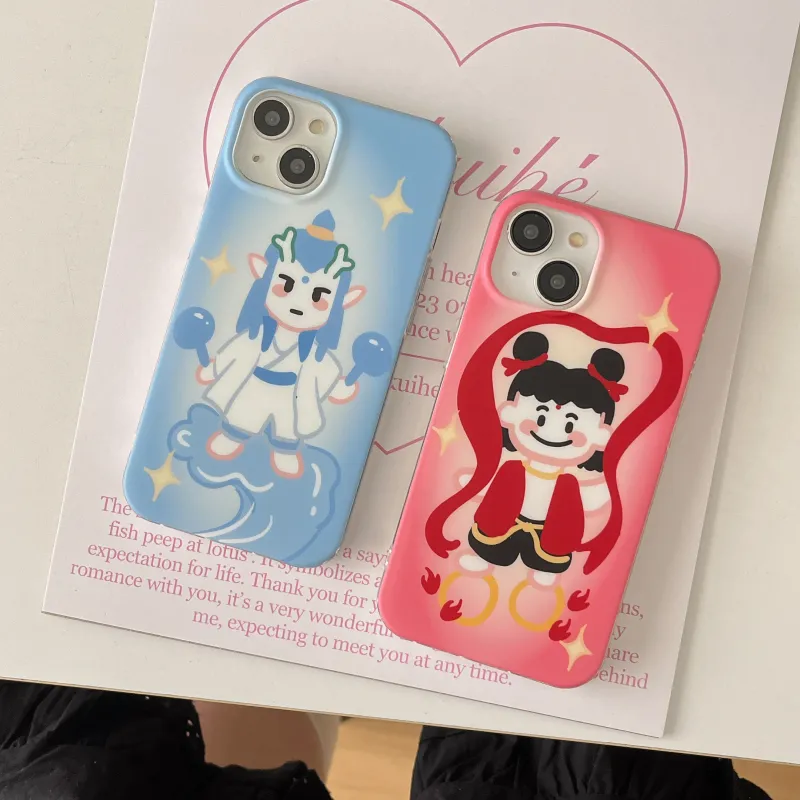 MAYGI TPU Material Cartoon Compatible With Apple IPhone 16/Pro/Pro Max/15/14/13-13