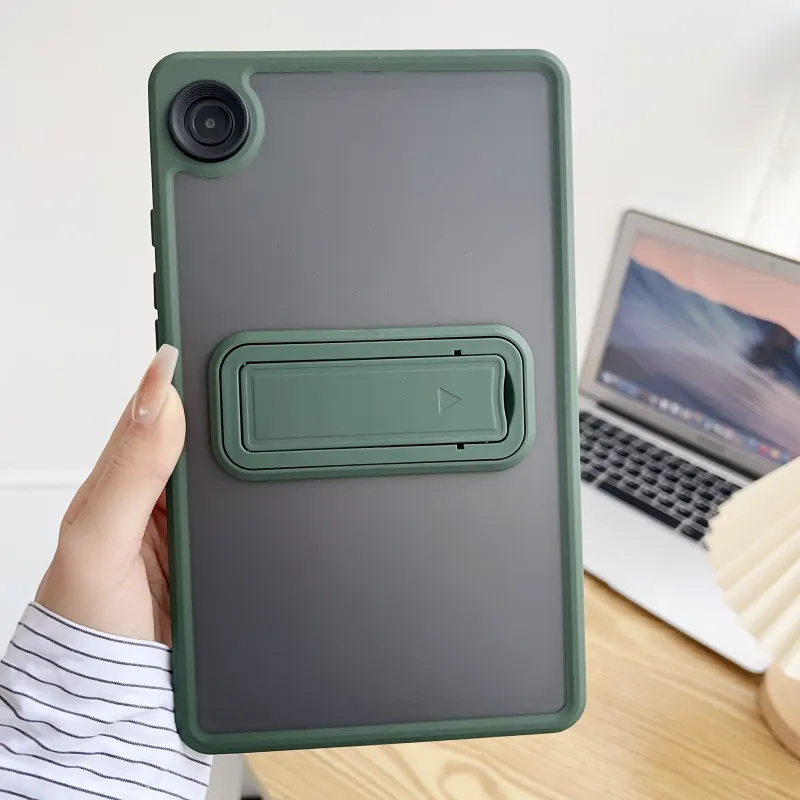 MAYGI TPU Skin Like Minimalist Style Stand Compatibility With Samsung Galaxy Tab A9 Tablet Protective Cases-1