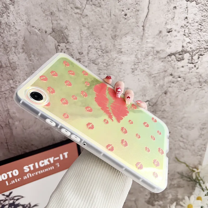 MAYGI TPU Chubby Girl Laser Painted Cartoon Compatibility Samsung Galaxy Tab A9 Flat Protective Case-12