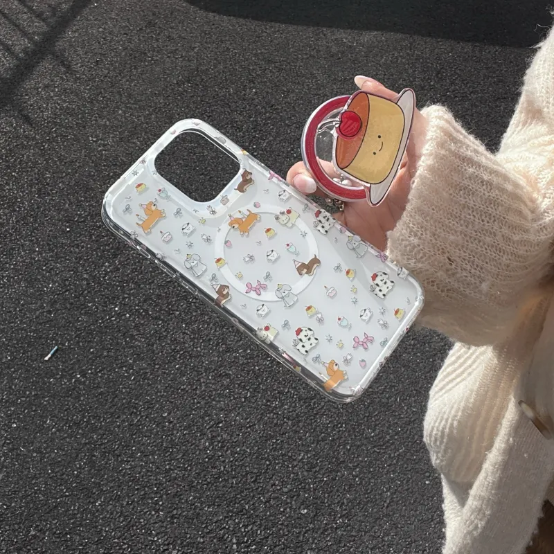 MAYGI TPU Material Cartoon Compatible With Apple IPhone 16/Pro/Pro Max/15/14/13-5
