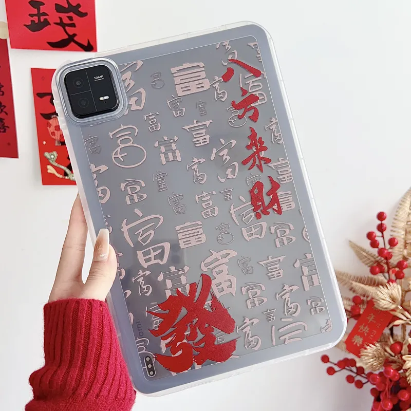 MAYGI TPU Chubby Girl Painted Cartoon Phone Case Compatibility  Xiaomi Pad 6/Pad 6 Pro Tablet Protective Cases-2