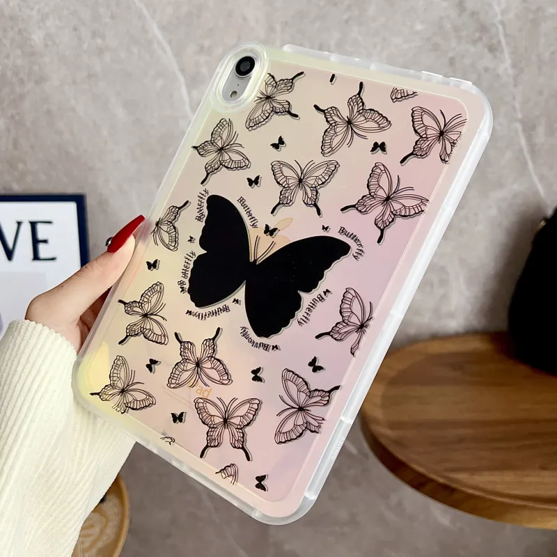 MAYGI TPU Laser Painted Cartoon Compatibility With Apple IPad Mini 6/mini 7 Tablet Protective Cases-9