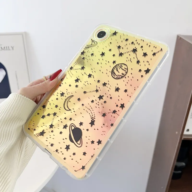 MAYGI TPU Chubby Girl Laser Painted Cartoon Compatibility Samsung Galaxy Tab A9 Flat Protective Case-8