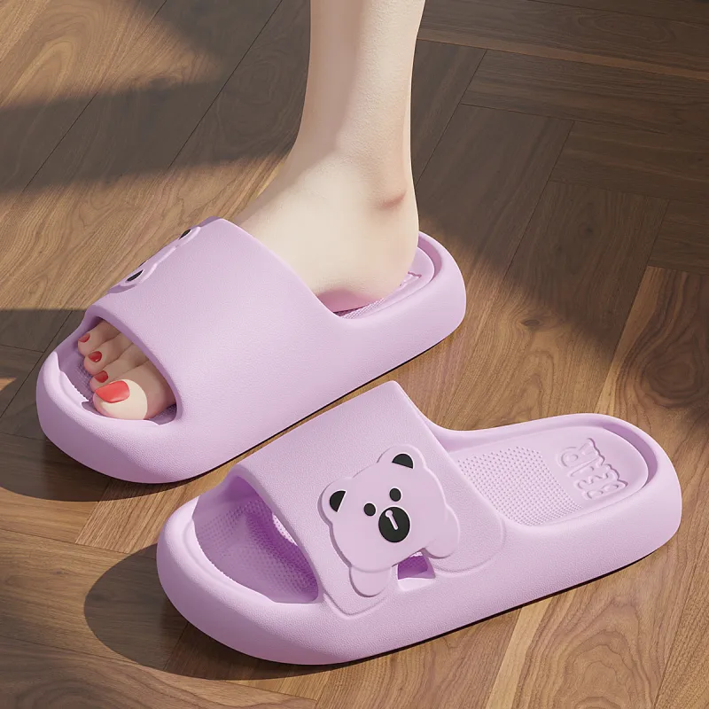Red Bean Minimalist Style Slide Slipper, Home Slippers-15