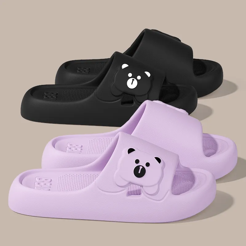 Red Bean Minimalist Style Slide Slipper, Home Slippers-17