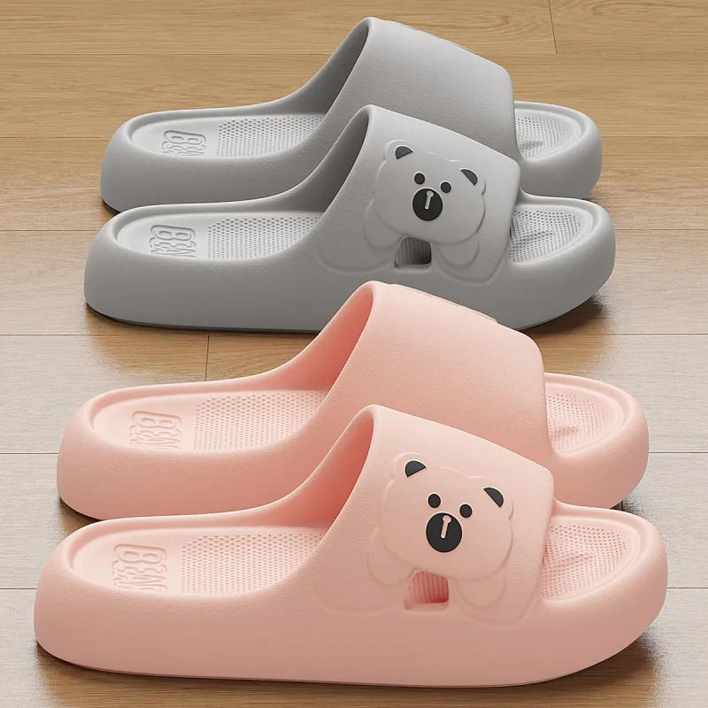 Red Bean Minimalist Style Slide Slipper, Home Slippers-3