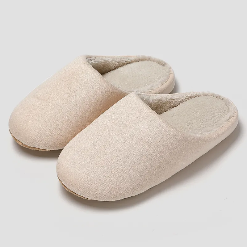 Red Bean Minimalist Style Cotton Slippers-1