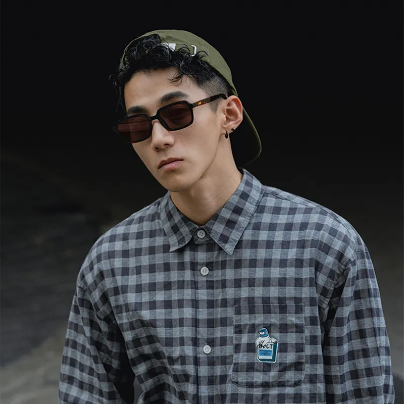 JIANGDAREN TR/Memory Plastic Irregular Shape Sunglasses Men's-2