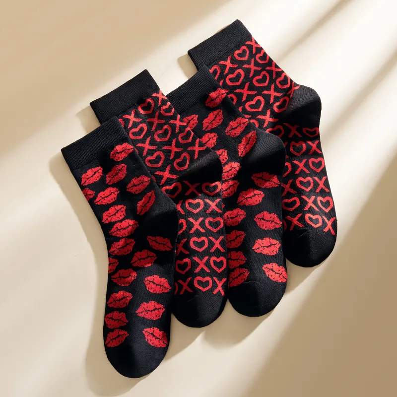 Cheekkiss Mid Calf Socks Unisex Box 4 Pack-9